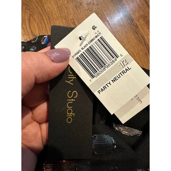 City Studios Junior's Tie Back Fit and Flare Formal Dress Black Size 1/2 NWT - Picture 8 of 10